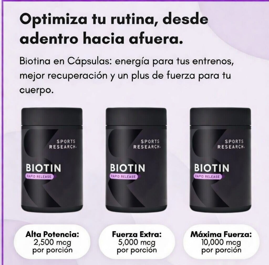 Biotina Max Strength de 10,000 mcg