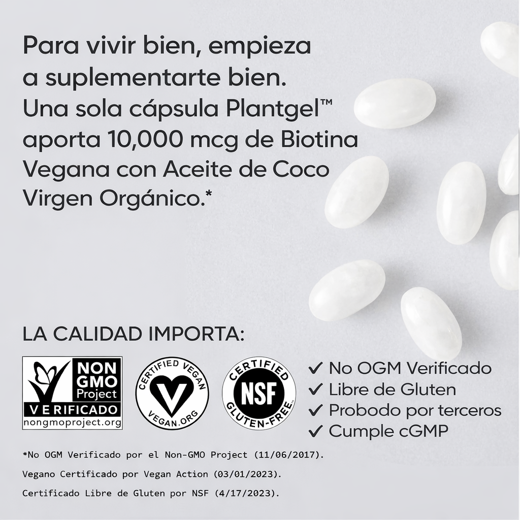 Biotina Max Strength de 10,000 mcg