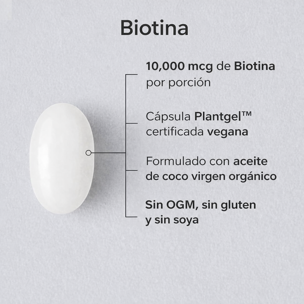 Biotina Max Strength de 10,000 mcg