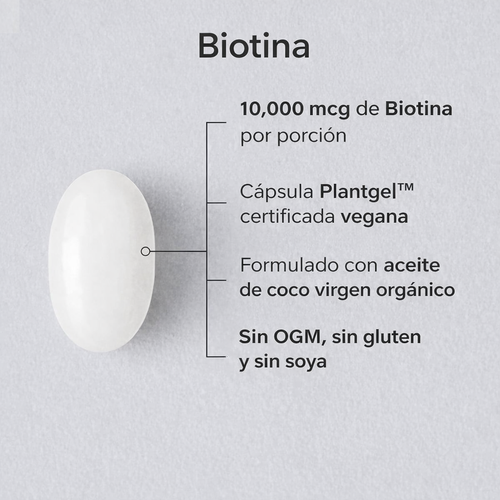Biotina Max Strength de 10,000 mcg